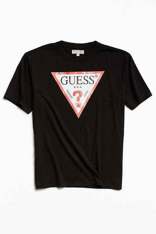Urban Outfitters Guess Oversized Logo Tee,black,xl