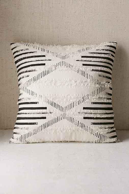 Urban Outfitters Printed Eyelash Pillow,black & White,20x20