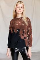 Urban Outfitters Urban Renewal Recycled Destroyed Bleached Long-sleeved Shirt