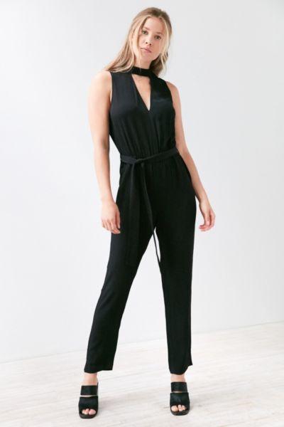 Urban Outfitters Bardot Kaia Cutout Mock Neck Jumpsuit