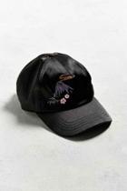 Urban Outfitters Uo Satin Icon Baseball Hat,black,one Size