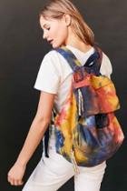 Urban Outfitters Tie-dye Bungee Cord Backpack,orange,one Size