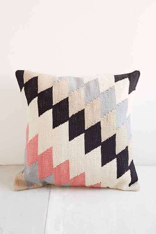 Urban Outfitters Plum & Bow Andanda Kilim Pillow,cream Multi,one Size