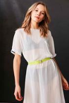 Urban Outfitters Neon Pvc Belt,yellow,s