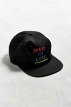 Urban Outfitters Lazy Oaf Sorry I'm Late Baseball Hat,black,one Size