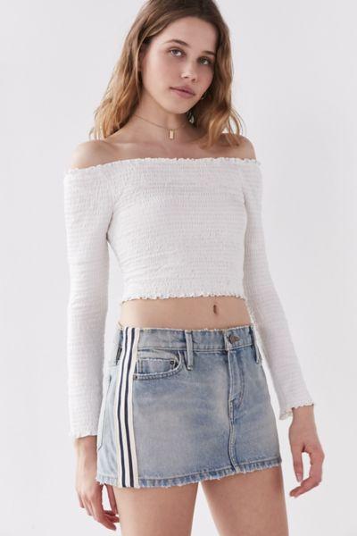 Urban Outfitters Bdg Skate Striped Denim Mini Skirt