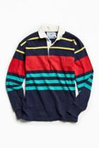 Urban Outfitters Vintage Vintage Dark Navy Multi Stripe Rugby Shirt