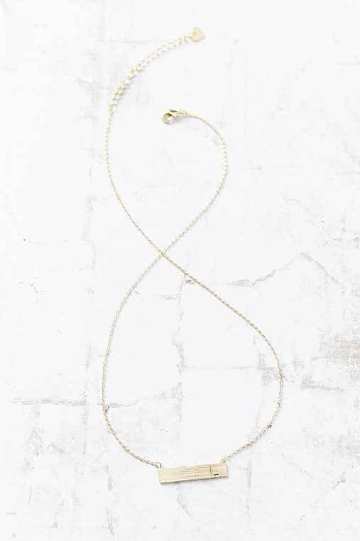 Urban Outfitters Initial Bar Necklace,l,one Size