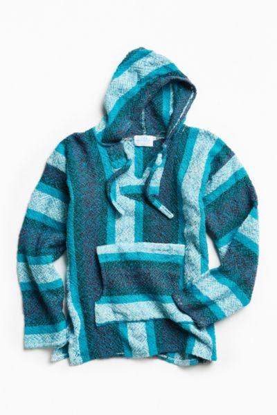 Urban Outfitters Vintage Vintage Teal Woven Pullover Hoodie Sweatshirt