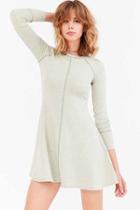 Urban Outfitters Bdg Outfield Long-sleeve Sweatshirt Mini Dress,mint,s