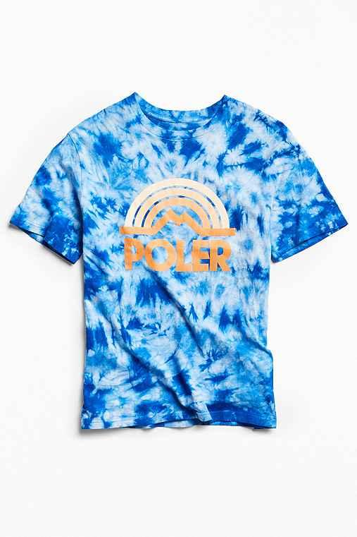 Urban Outfitters Poler Mountain Rainbow Tee,blue,s