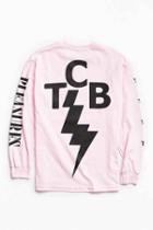 Urban Outfitters Pleasures Lightning Bolt Long Sleeve Tee,pink,xl