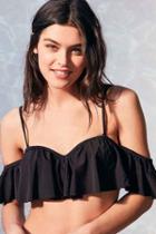 Urban Outfitters Out From Under Forever Ruffle Bikini Top,black,l
