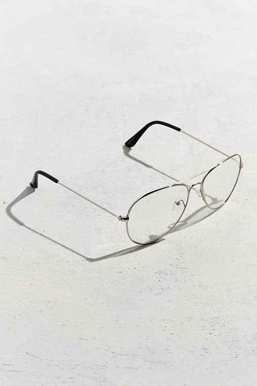 Urban Outfitters Aviator Readers,silver,one Size