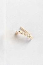 Urban Outfitters Tiny Love Rhinestone Ear Climber Earring,gold,one Size