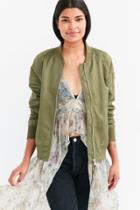 Urban Outfitters Silence + Noise Rita Shell Bomber Jacket
