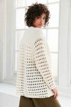 Urban Outfitters Kimchi Blue Sunset Open Knit Cardigan,white,l