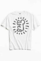 Urban Outfitters Junk Food Keith Haring Baby Washed Tee,white,l