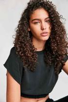 Urban Outfitters Silence + Noise Outlaw Cropped Sweatshirt Tank Top,black,s