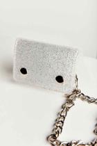Urban Outfitters Glitter Chain Wallet,silver,one Size