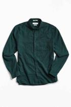 Urban Outfitters Uo Stevens Cross-dyed Button-down Shirt,green,xs