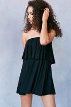 Urban Outfitters Kimchi Blue Strapless Ruffle Overlay Knit Mini Dress,black,m