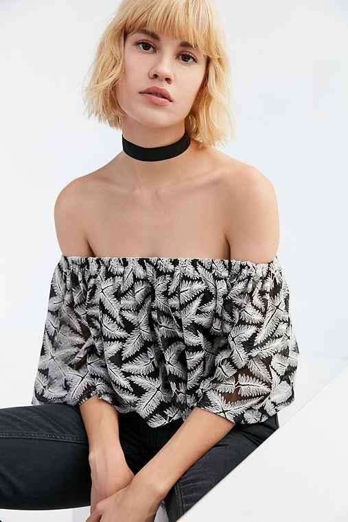 Urban Outfitters Wide Grosgrain Ribbon Choker Necklace,black,one Size