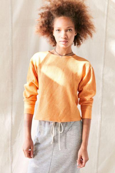 Urban Outfitters Urban Renewal Recycled Overdyed Thermal Top