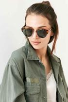 Urban Outfitters Kathleen Half-frame Sunglasses,brown,one Size