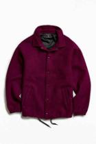 Urban Outfitters Uo Wool Coach Jacket,plum,l