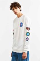 Urban Outfitters Logic Space Patches Long Sleeve Tee,white,l