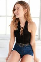 Project Social T Lace-up Halter Top