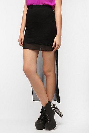 Sparkle & Fade Step Hem Skirt