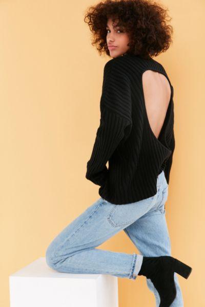 Urban Outfitters Silence + Noise Hunter Cutout Mock Neck Sweater