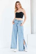 Urban Outfitters Bdg Tear Away Wide-leg Jean,tinted Denim,31