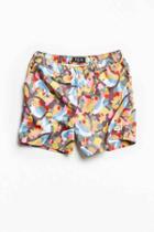 Urban Outfitters Poler Birdy Print Summit Volley Short,yellow,l