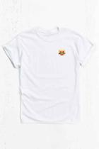 Urban Outfitters Cat Eyes Emoji Tee,white,s