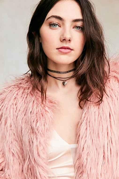 Urban Outfitters Heart Charm Layering Choker Necklace Set,black,one Size