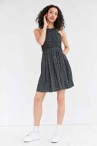 Urban Outfitters Kimchi Blue Verlina Smocked Bodice Mini Dress,black & White,l