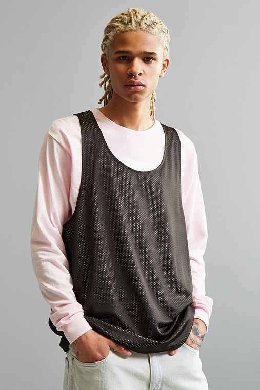 Urban Outfitters Uo Mesh Tank Top,black & White,xl