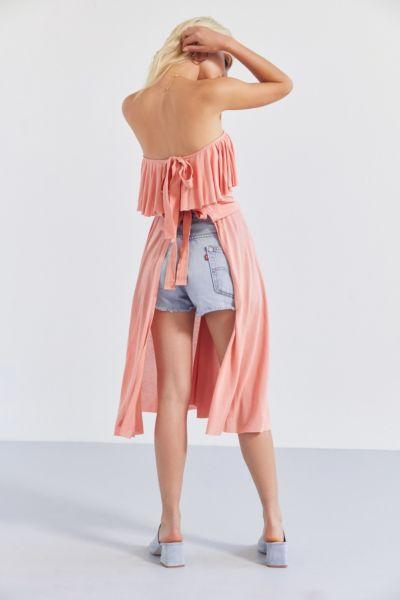Kimchi Blue Roxanna Longline Ruffle Tunic Top