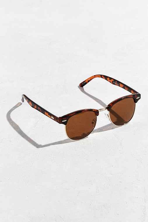 Urban Outfitters Mass Round Sunglasses,brown,one Size