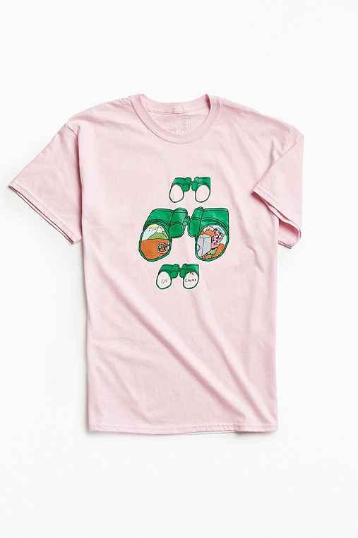Urban Outfitters Illegal Civilization Binoculars Tee,pink,xl