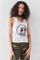 Urban Outfitters Cheap Monday Skull Muscle Tank Top,white,l