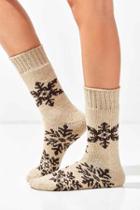 Urban Outfitters Out From Under Cozy Lined Boot Sock,brown Multi,one Size