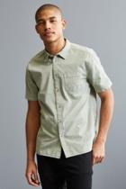 Urban Outfitters Uo Overdyed Pigment Short Sleeve Button-down Shirt