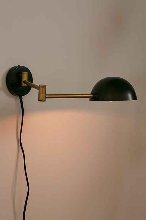 Urban Outfitters Iris Dome Sconce,black,one Size