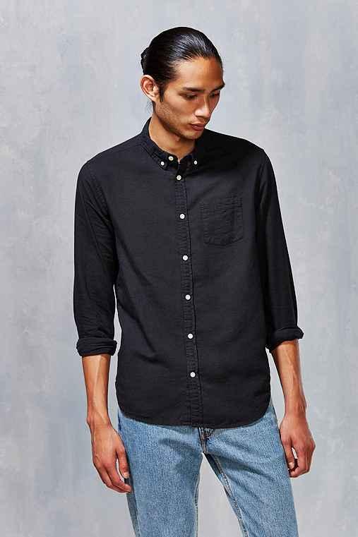 Urban Outfitters Cpo Stevens Overdyed Shirt,black,xs