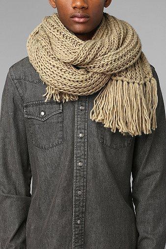Uo Double Cable Knit Scarf