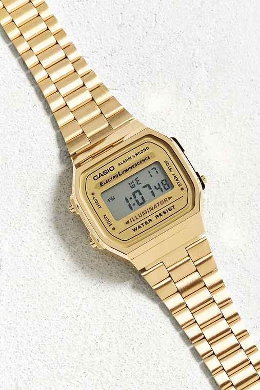 Urban Outfitters Casio Vintage Digital Watch,gold,one Size